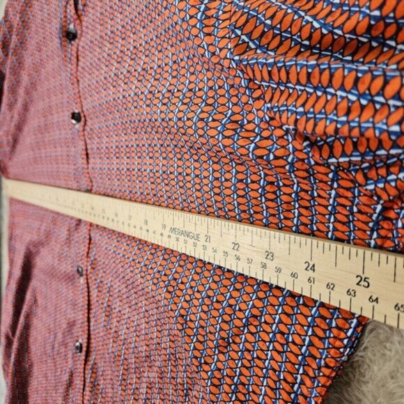 A Fish Named Fred Dress Shirt All Over Print Multicolor Long Sleeve Mens Size XL - Picture 4 of 11